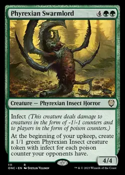 Phyrexian Swarmlord Magic mtg Light Play, English Commander Phyrexia All Will Be - Image 1