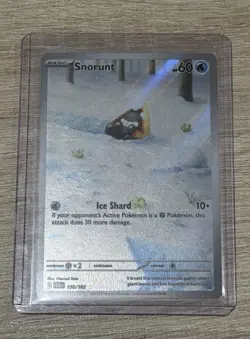 Pokemon TCG Snorunt 188/182 Illustration Rare Sv04: Paradox Rift Holo Card - Image 1