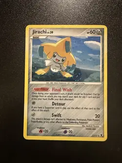Pokemon TCG Jirachi Holo Rare Card 7/111 Rising Rivals 2009 Swirl 🌀 - Image 1