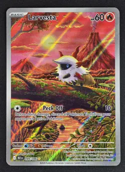 Larvesta 099/086 SV: Black Bolt Illustration Rare Holo Pokemon TCG - NM - Image 1