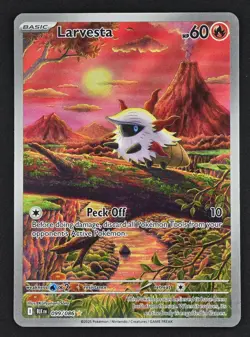 Larvesta 099/086 SV: Black Bolt Illustration Rare Holo Pokemon TCG - NM - Image 2