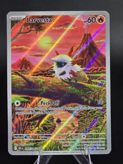 Larvesta 099/086 SV: Black Bolt Illustration Rare Holo Pokemon TCG - NM - Image 5