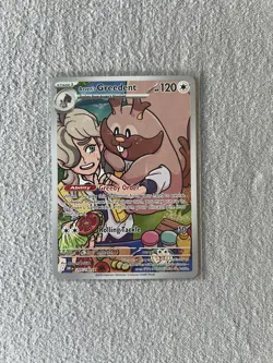 Pokemon TCG Arven's Greedent Destined Rivals Illustration Rare Card 205/182 NM - Image 1