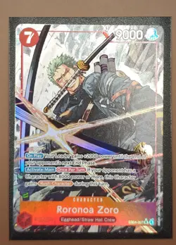Bandai One Piece Card Game Roronoa Zoro EB04-007 SR Alt Art Foil English - Image 1