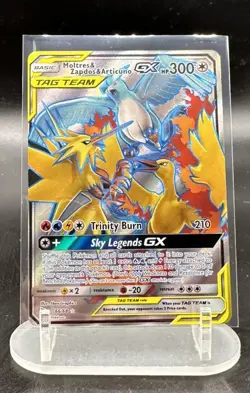 MOLTRES & ZAPDOS & ARTICUNO GX 66/68 ULTRA RARE HIDDEN FATES POKEMON HOLO - Image 1