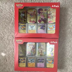 Pokemon Scarlet & Violet—151 Mini Tin 4-Pack Box with Promo LOT of 2 -Sam’s Club - Image 1