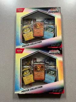 LOT OF 2 - Pokemon TCG SV8.5 Prismatic Evolutions Poster Collection Boxes Sealed - Image 1
