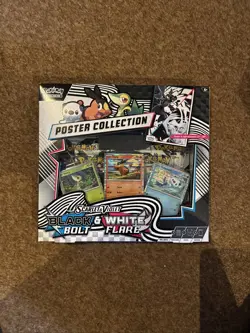 Pokemon TCG Scarlet & Violet: Black Bolt & White Flare Poster Collection New! - Image 2