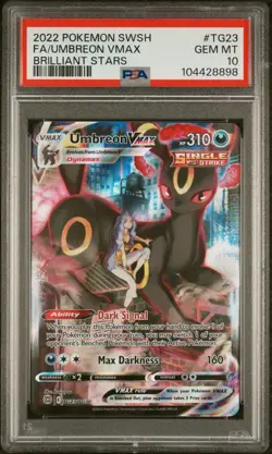 PSA 10 Umbreon VMAX TG23/TG30 Brilliant Stars FA Trainer Pokemon TCG GEM MINT - Image 1