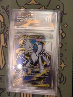 Pokemon TCG Mega Evolution Mega Absol EX 161/132 Ace 10 Perfect Subgrades - Image 1