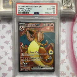 2023 Pokemon 151 English Charizard EX Ultra Rare #183 PSA 10! - Image 1