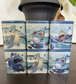 Pokemon 2022 Sword & Shield Rolling Water Stacking Tin FACTORY SEALED - LOT OF 6 - Image 1