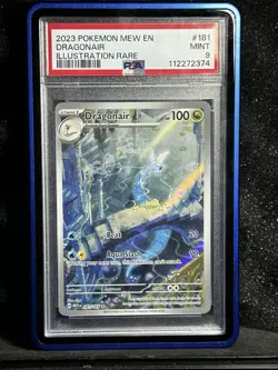 2023 Pokemon Mew En Dragonair Illustration Rare #181/165 PSA 9 - Image 1