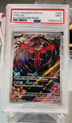 YVELTAL 205/182 Illustration Rare Paradox Rift PSA MINT 9 - Pokemon TCG - Image 1