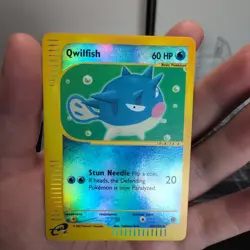 Pokemon Cards Qwilfish 127/165 Reverse Holo Expedition Base Set Common LP - Image 1