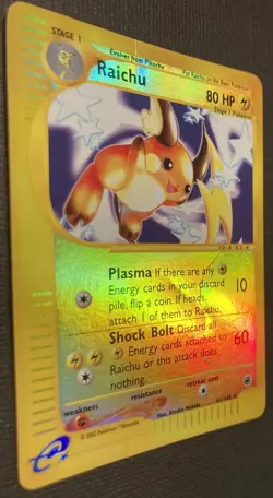 Pokemon TCG Raichu 61/165 Expedition Base Set Reverse Holo E-Series Rare 2002 - Image 3