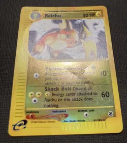 Pokemon TCG Raichu 61/165 Expedition Base Set Reverse Holo E-Series Rare 2002 - Image 4