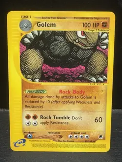 Pokemon TCG - Golem 👊🏼🪨 49/165 Expedition Non Holo Rare E-Series Card NM - Image 2