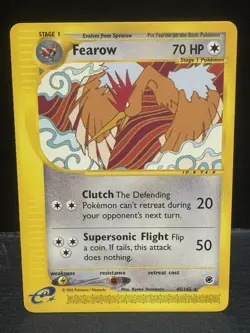 Pokemon TCG - Fearow 🌟🦅 45/165 Expedition Non Holo Rare E-series Card NM - Image 2
