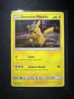 Detective Pikachu SM170 Holo Promo Pokemon TCG Card English 2019 HP 90 - Image 1