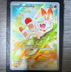 Pokemon TCG Scorbunny 225/217 Astral Radiance Full Art Holo EN HP70 - Image 1