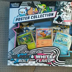 Pokemon TCG Scarlet and Violet Black Bolt White & Flare Poster Collection Sealed - Image 1
