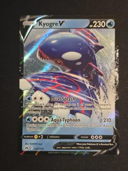 Pokemon TCG Kyogre V Sword & Shield Mfg-Crown Zenith 037/159 Regular Ultra Rare - Image 3