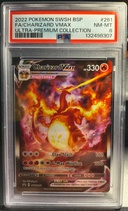 Pokemon TCG Charizard VMAX SWSH261 UPC Black Star Holo Promo Card PSA 8 - Image 1