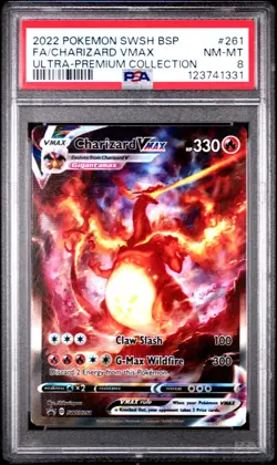 Charizard Vmax SWSH261 PSA 8 Black Star Promo Pokemon Card - Image 1