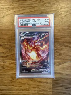 Pokemon Charizard VMAX SWSH261 Ultra Premium Collection Black Star Promo PSA 9 - Image 1