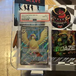 PIDGEOT ex Ultra Rare 2023 Pokemon Obsidian Flames #217 PSA 10 GEM *bt - Image 1