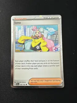 Pokemon - Iono - Cosmos Holo - 185/193 SV Paldea Evolved - Promo Card Near Mint+ - Image 1