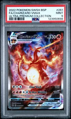 Pokemon TCG Charizard VMAX SWSH261 PSA 9 Black Star Promo Holo Full Art - Image 3