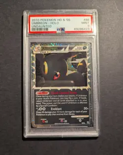 2010 Pokemon HeartGold & SoulSilver Undaunted Umbreon Holo #86/90 PSA 9 - Image 1