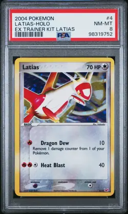 Pokemon 2004 PSA 8 NM-MINT Latias Ex Trainer Kit Holo 4/10 Promo - Image 1