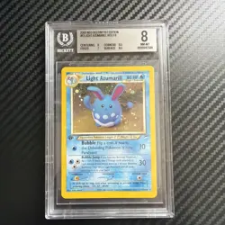 Pokemon Neo Destiny 1st edition#13/105 Light Azumarill Holo Rare BGS 8 Vintage - Image 1