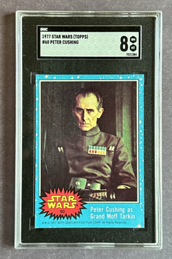 1977 Topps Star Wars Peter Cushing as Grand Moff Tarkin #60 Rookie SGC 8 NM-MT - Image 1