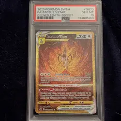 Pokemon 2023 Crown Zenith Galarian Gallery Arceus VSTAR GG70 PSA 10 - Image 1