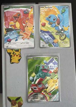 Pokemon TCG First Partner illustration Collection Series 1 Kanto GEN 1 Starters - Image 1