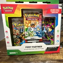 Pokemon TCG First Partner Illustration Collection Series 1 Box Promo Booster - Image 1
