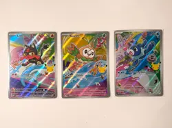Pokemon TCG First Partner Illustration Collection Series 1 Gen 7 Alola Starters - Image 1