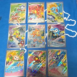 Pokemon TCG First Partner Illustration Collection Series 1 full set of 9 - Image 1