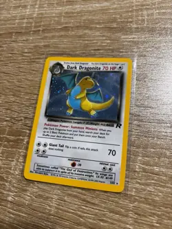 Pokemon TCG Dark Dragonite Holo Rare Card 5/82 (Swirl) Team Rocket Series MP - Image 1