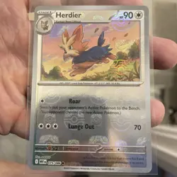 Pokemon Herdier Masterball Holo 075/086 White Flare Scarlet and Violet TCG - Image 2