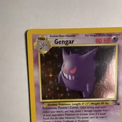 Pokemon TCG Gengar Fossil Holo Rare Unlimited 80 HP English 1999 5/62 - Image 3