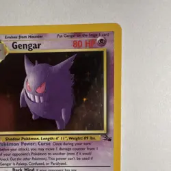 Pokemon TCG Gengar Fossil Holo Rare Unlimited 80 HP English 1999 5/62 - Image 4
