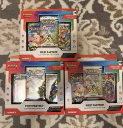 Pokemon First Partner Illustration Collection Series 2 Sealed Lot Of 3 - Image 1