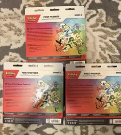 Pokemon First Partner Illustration Collection Series 2 Sealed Lot Of 3 - Image 2