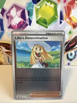Lillie’s Determination 119/132 Uncommon Reverse Holo Pokemon Mega Evolution NM - Image 1