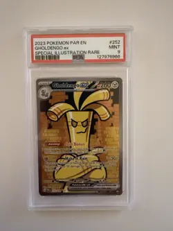2023 POKEMON PAR EN-PARADOX RIFT SPECIAL ILLUSTRATION RARE GHOLDENGO EX PSA 9 - Image 1